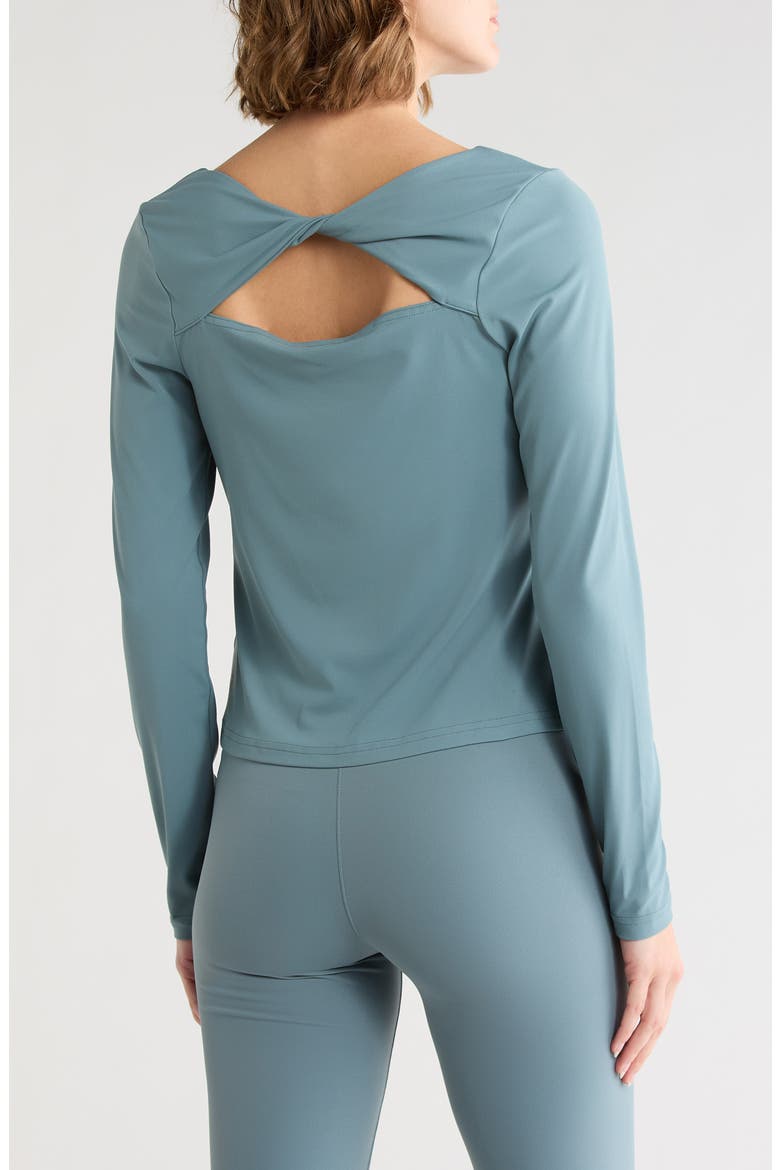 Serenity Twist Back Long Sleeve Tee, Alternate, color, TEAL DUSK