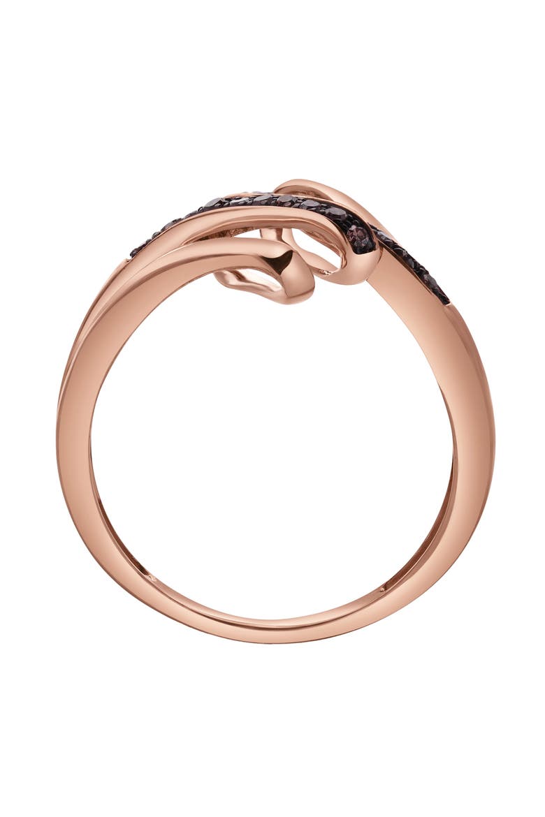 Melrose Sterling Silver 0.13 Ct Diamond Multi-Band Ring, Alternate, color, Pink Rhodium Sterling Silver