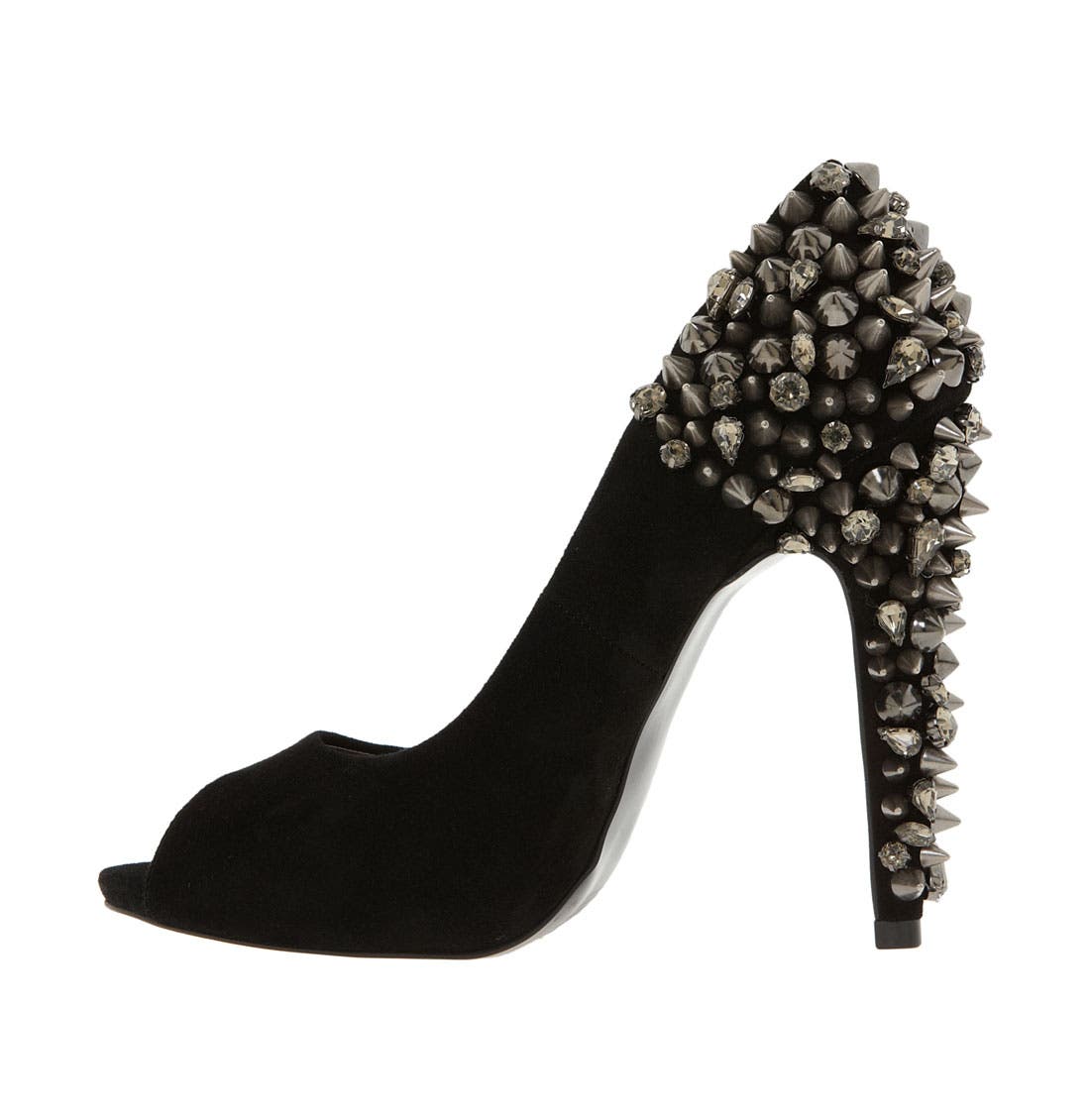 'Lorissa' Pump, Alternate, color, BLACK SUEDE