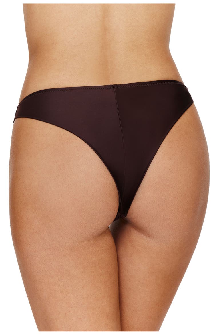 Satin Touch Bikini Bottom, Alternate, color, Brown