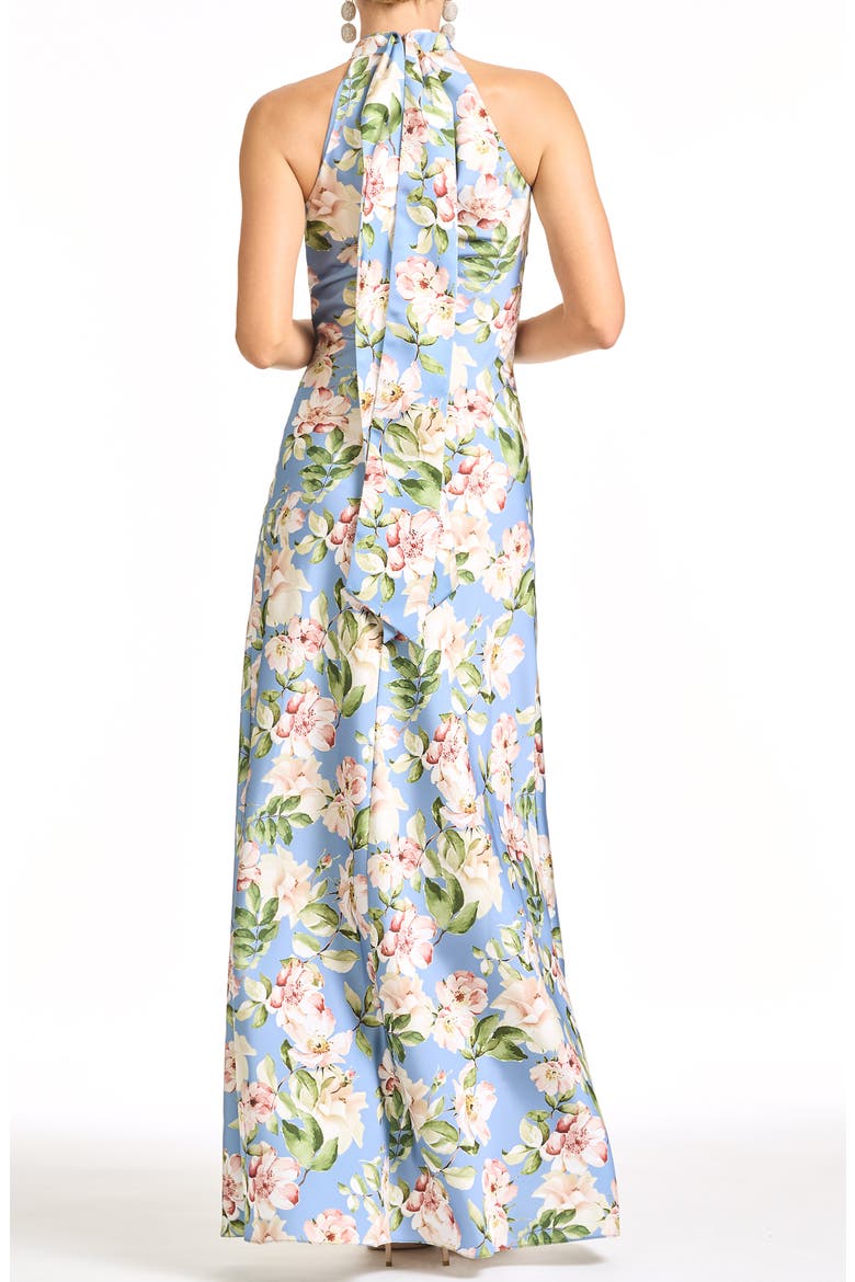 Laurant Floral Halter Gown, Alternate, color, TWILIGHT CAMELLIAS