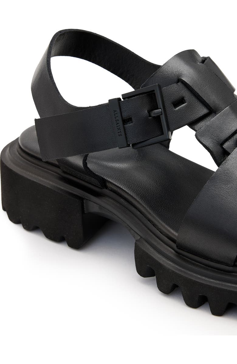 AllSaints Tess Lug Sole Fisherman Sandal, Alternate, color,