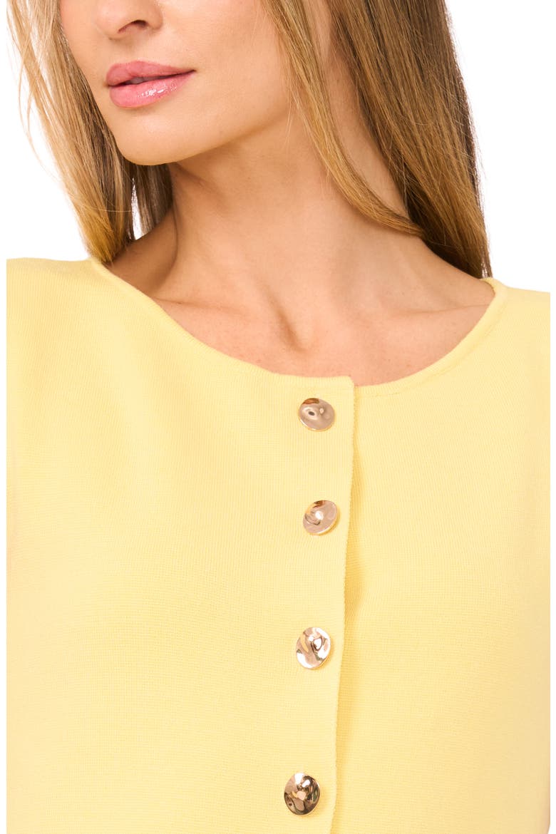 Sleeveless Button-Up Shirt, Alternate, color, CREAMED CORN