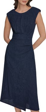Donna Karan New York Cap Sleeve Midi Dress