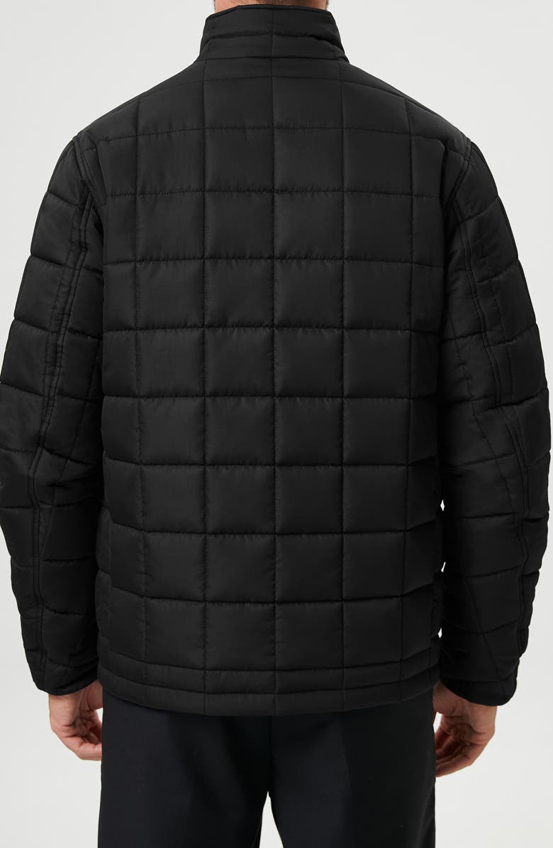 HAWKE & CO Box Quilt Hooded Puffer Jacket, Alternate, color, Black