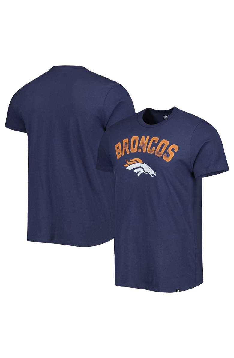 '47 Men's '47 Navy Denver Broncos All Arch Franklin T-Shirt, Main, color, 