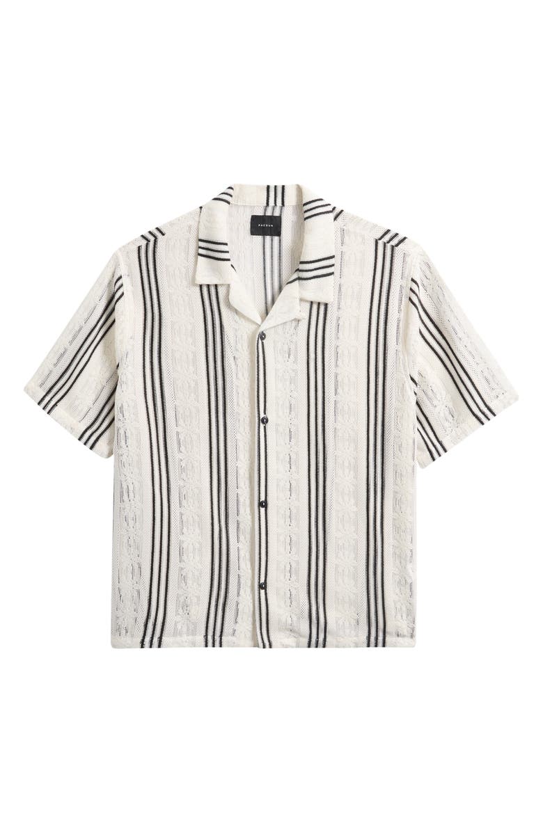 PacSun Oversize Textured Stripe Camp Shirt, Alternate, color, 