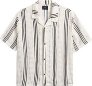 PacSun Oversize Textured Stripe Camp Shirt