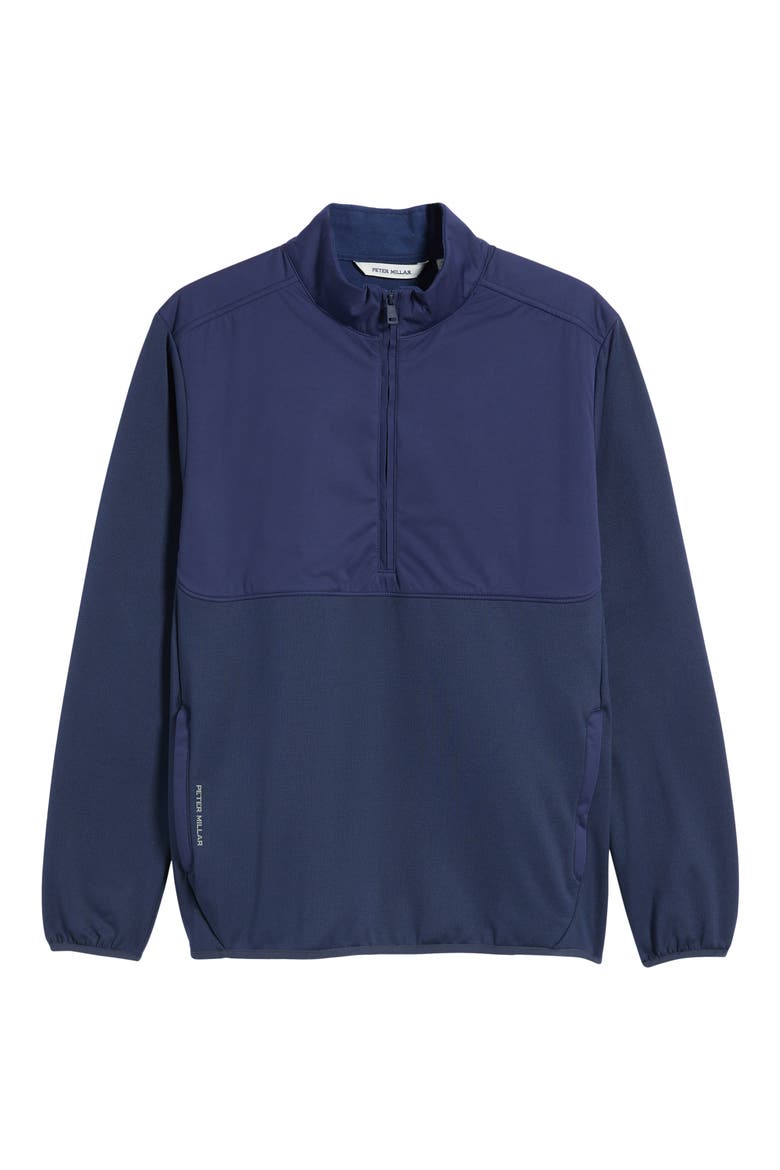Vail Water Resistant Half Zip Pullover, Main, color, NAVY