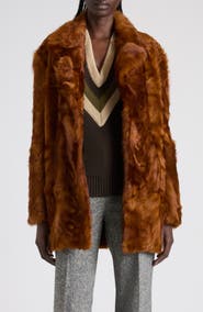 Valentino Genuine Curly Shearling Coat