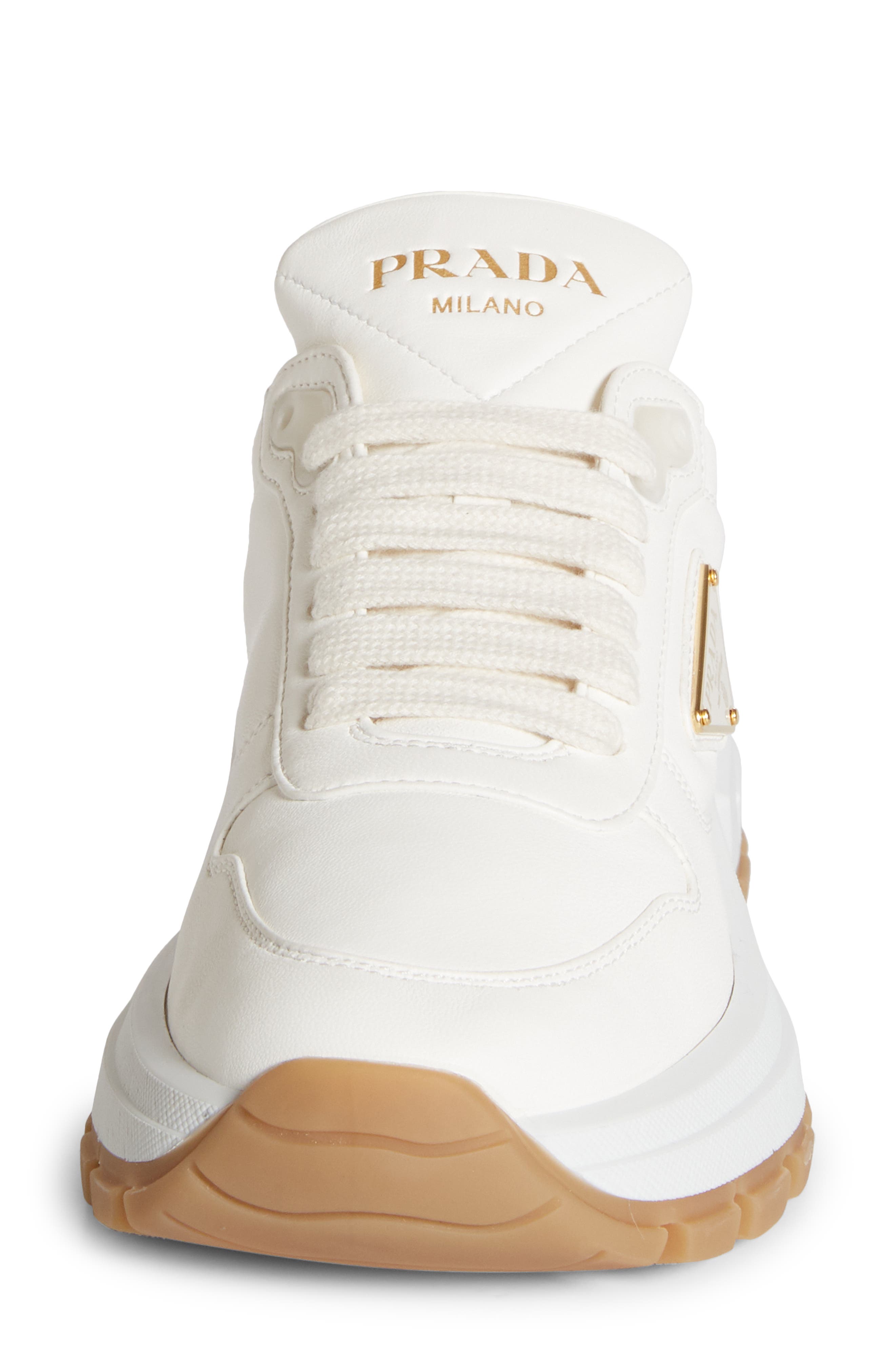 Triangle Logo Lace-Up Sneaker, Alternate, color, IVORY