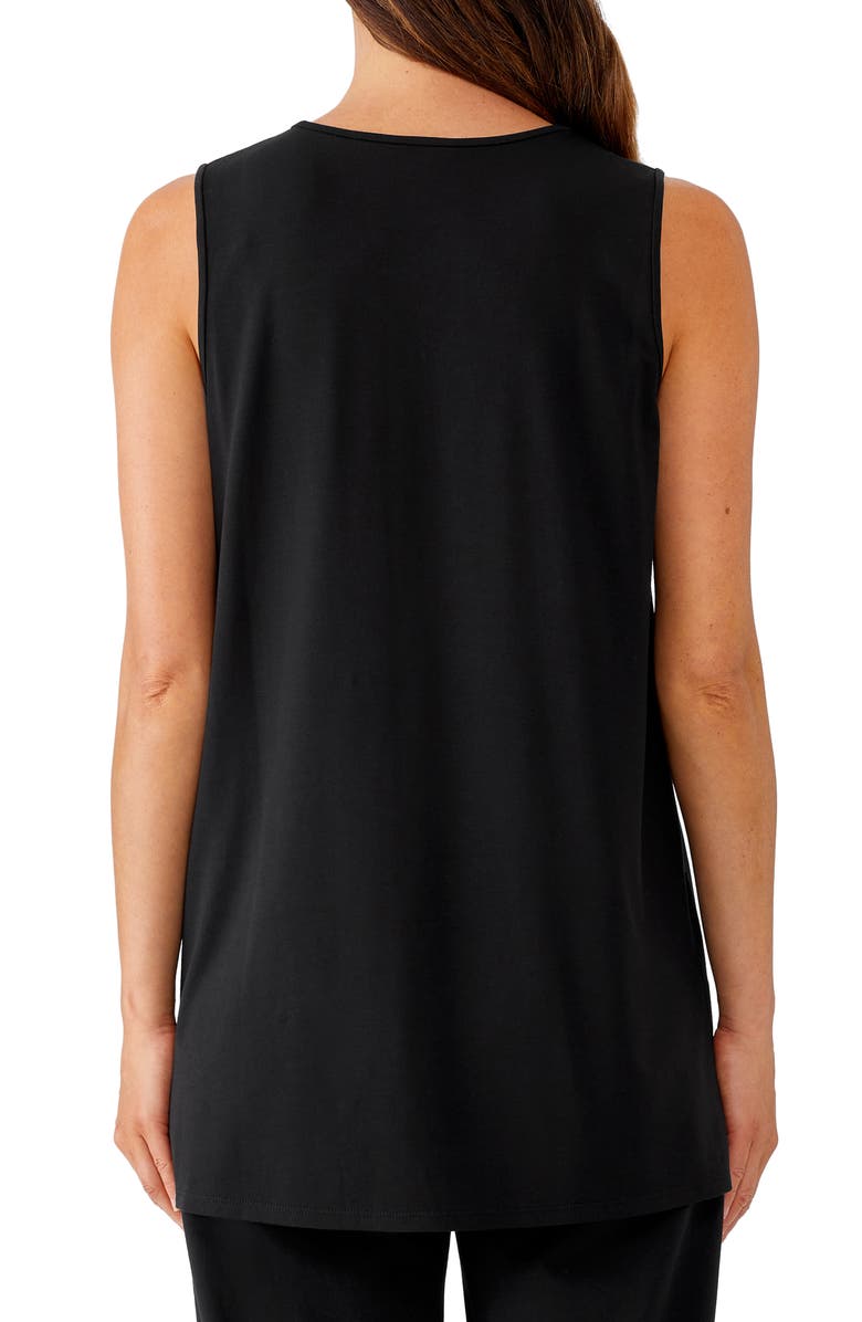 Eileen Fisher V-Neck Sleeveless Jersey Tunic Top, Alternate, color,