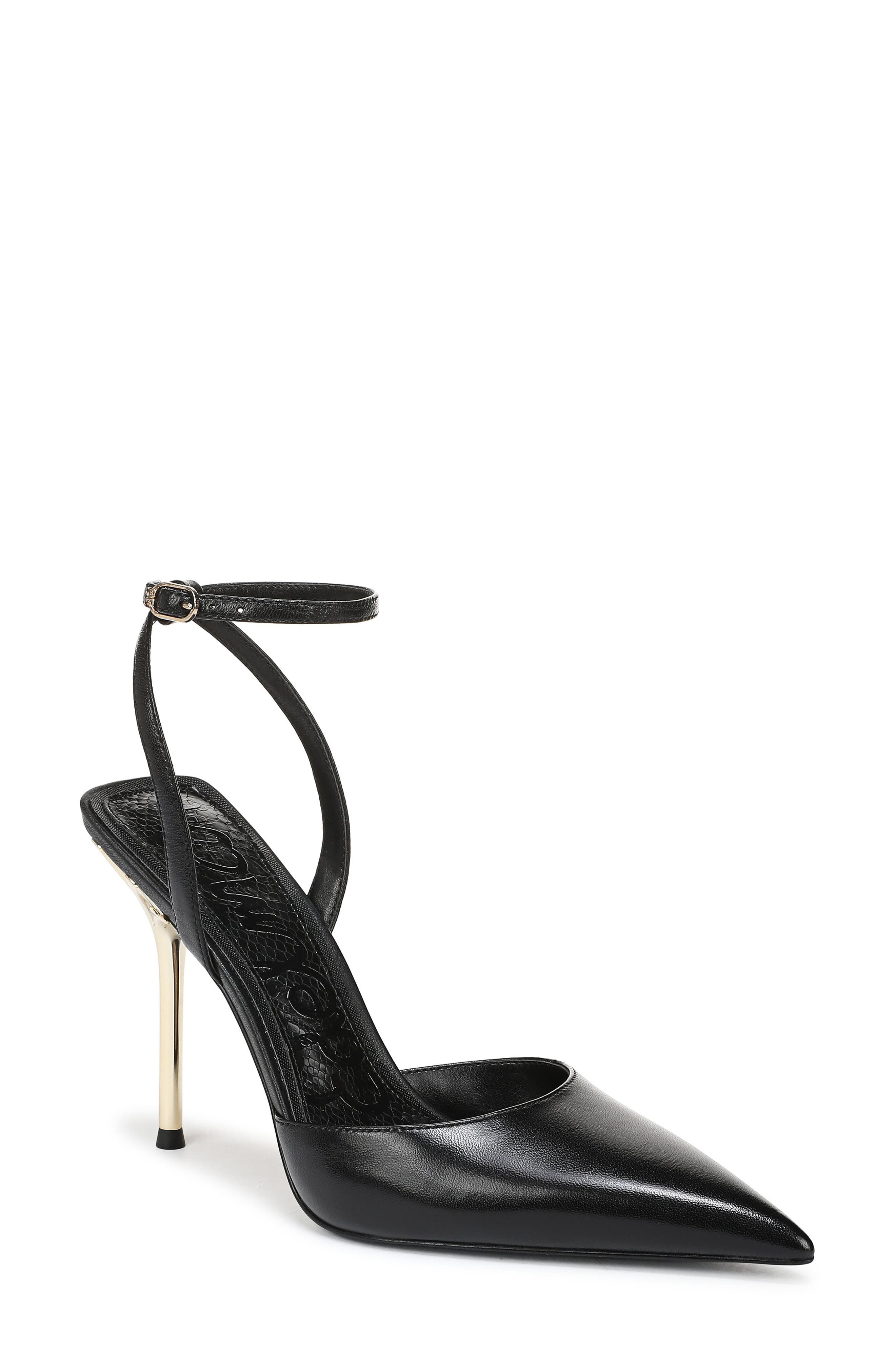Sam Edelman Ankle Strap Pointed Toe Pump, Main, color, 