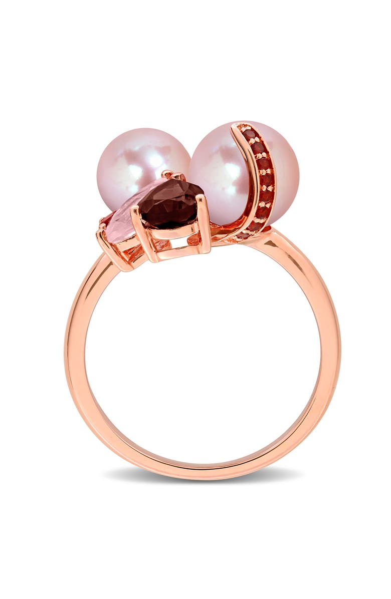 DELMAR 7-8.5mm Pink Cultured Freshwater Pearl Ring, Alternate, color, 