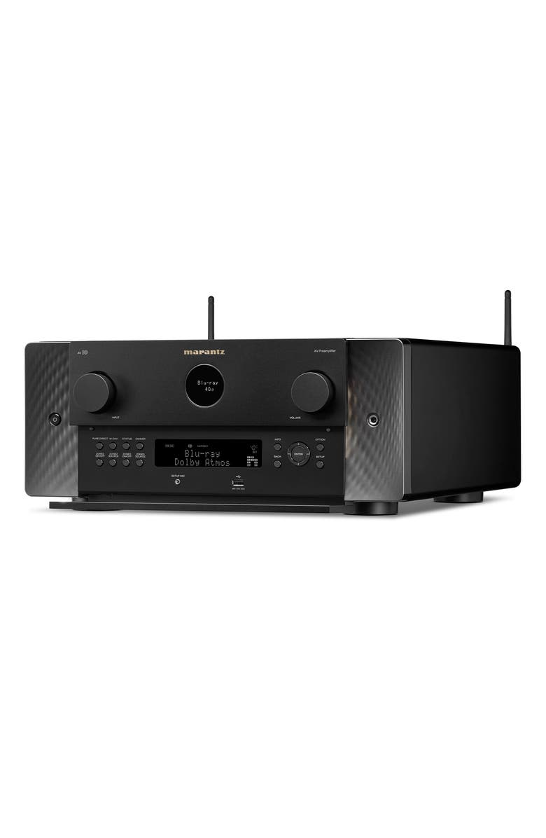 Marantz AV 10 Reference 15.4 Channel 8K Ultra HD Home Theater Pre-Amplifier/Processor with Dolby Atmos, DTSX Pro, IMAX Enhanced and HEOS<sup>®</sup> Built-in, Alternate, color, Black