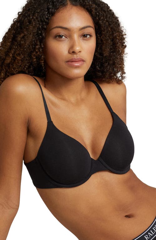 Polo Ralph Lauren Underwire T-shirt Bra In Black
