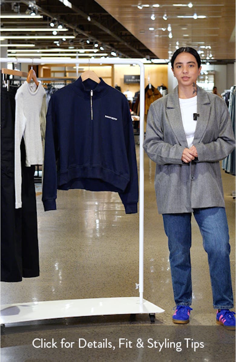 Revive Half Zip Crop Sweatshirt, sales video thumbnail