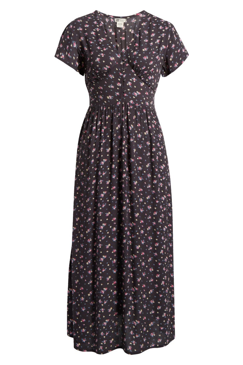 Morning Sky Floral Print Maxi Dress, Alternate, color, BLACK SANDS