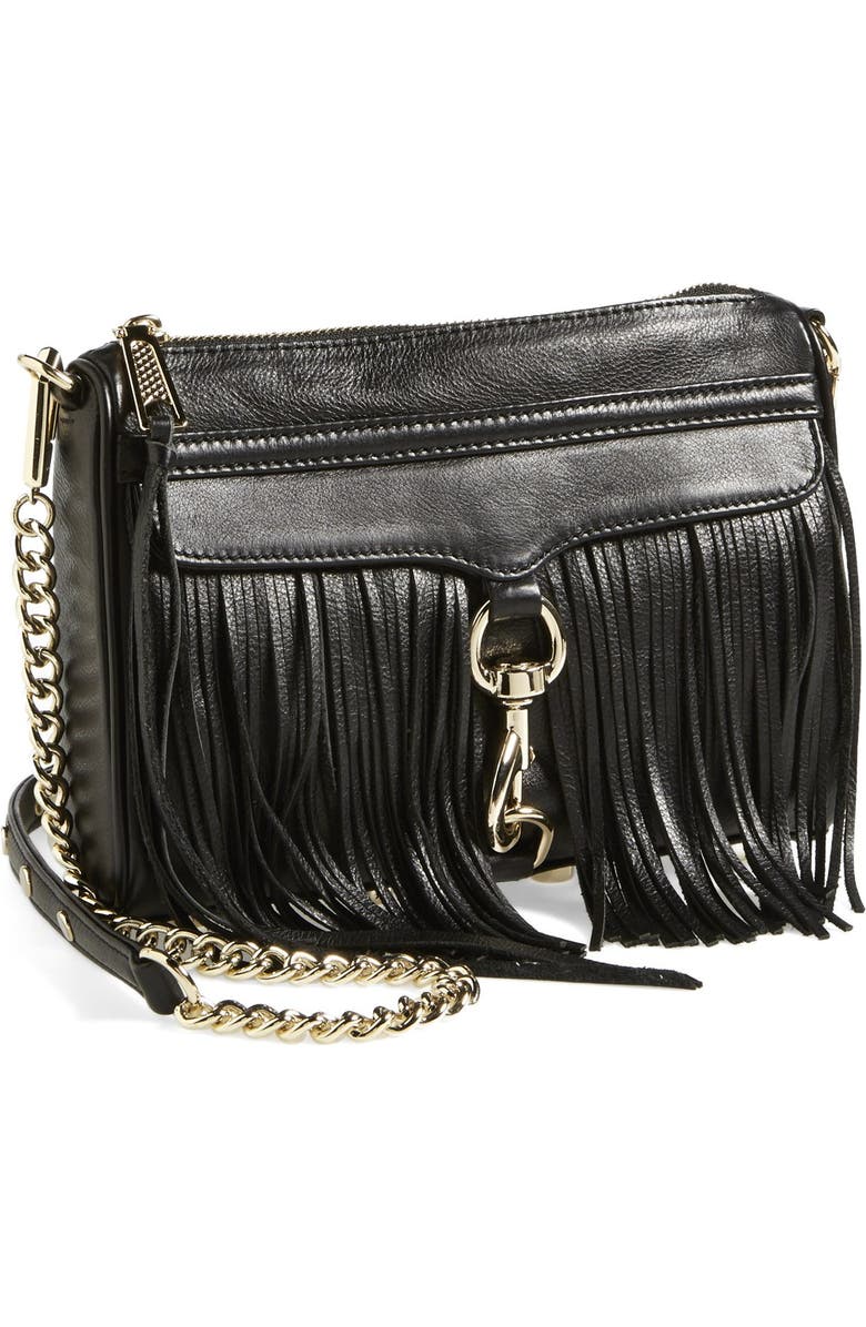 Rebecca Minkoff 'Fringe Mini MAC' Convertible Crossbody Bag, Main, color,