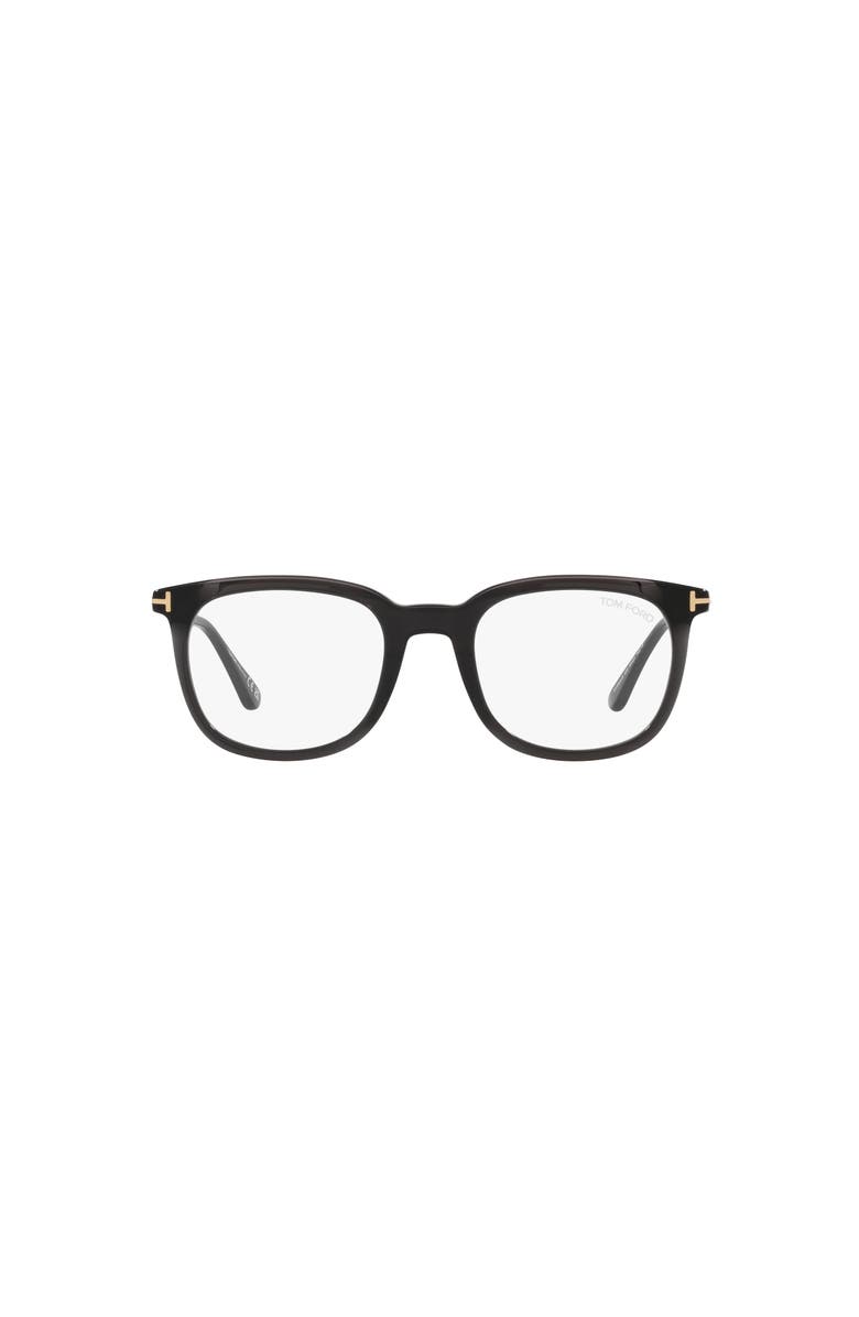 TOM FORD 50mm Square optical glasses, Alternate, color, Black
