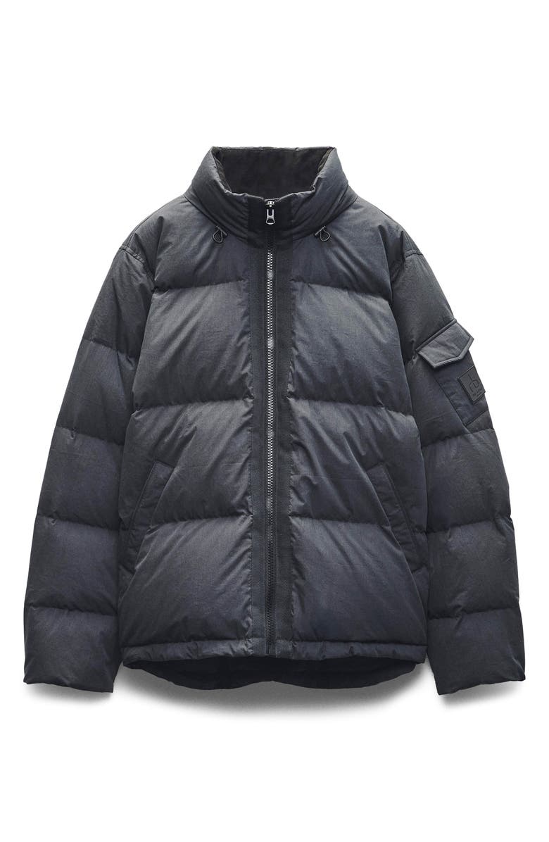rag & bone Daniel Quilted Down Puffer Jacket, Alternate, color, Black