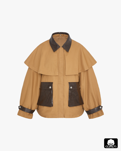 Weworewhat Cocoon Barn Jacket In Brown