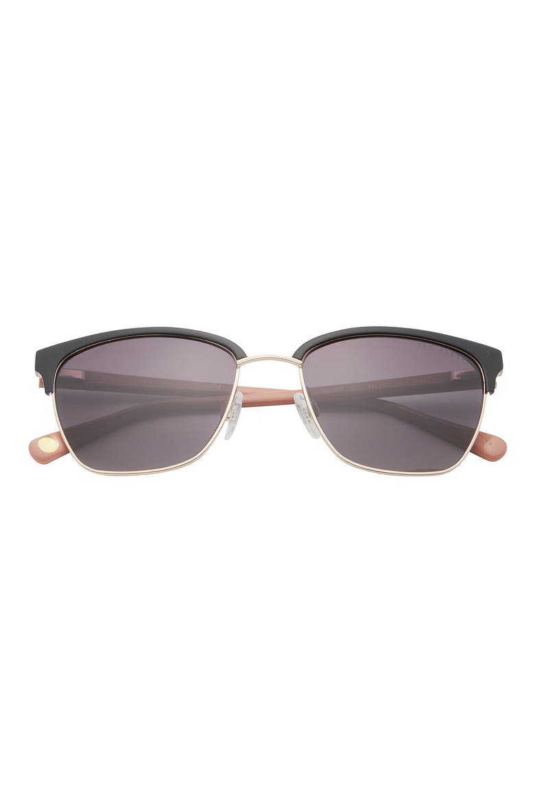 Full Rim Browline Sunglasses, Main, color, BLACK