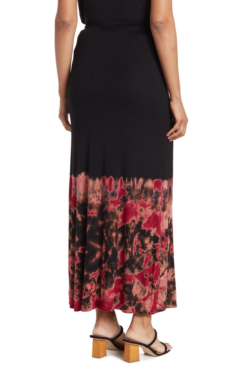 GO COUTURE Side Slit Maxi Skirt, Alternate, color, Black