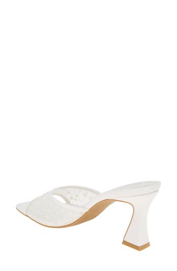 Bcbgeneration Ryia Studded Slide Sandal In Porcelain