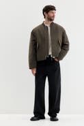 H&M Loose Fit Nylon Bomber Jacket
