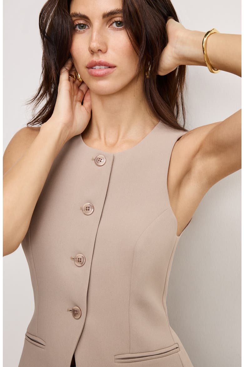 Sculpted Suit Vest, Alternate, color, MINERAL001