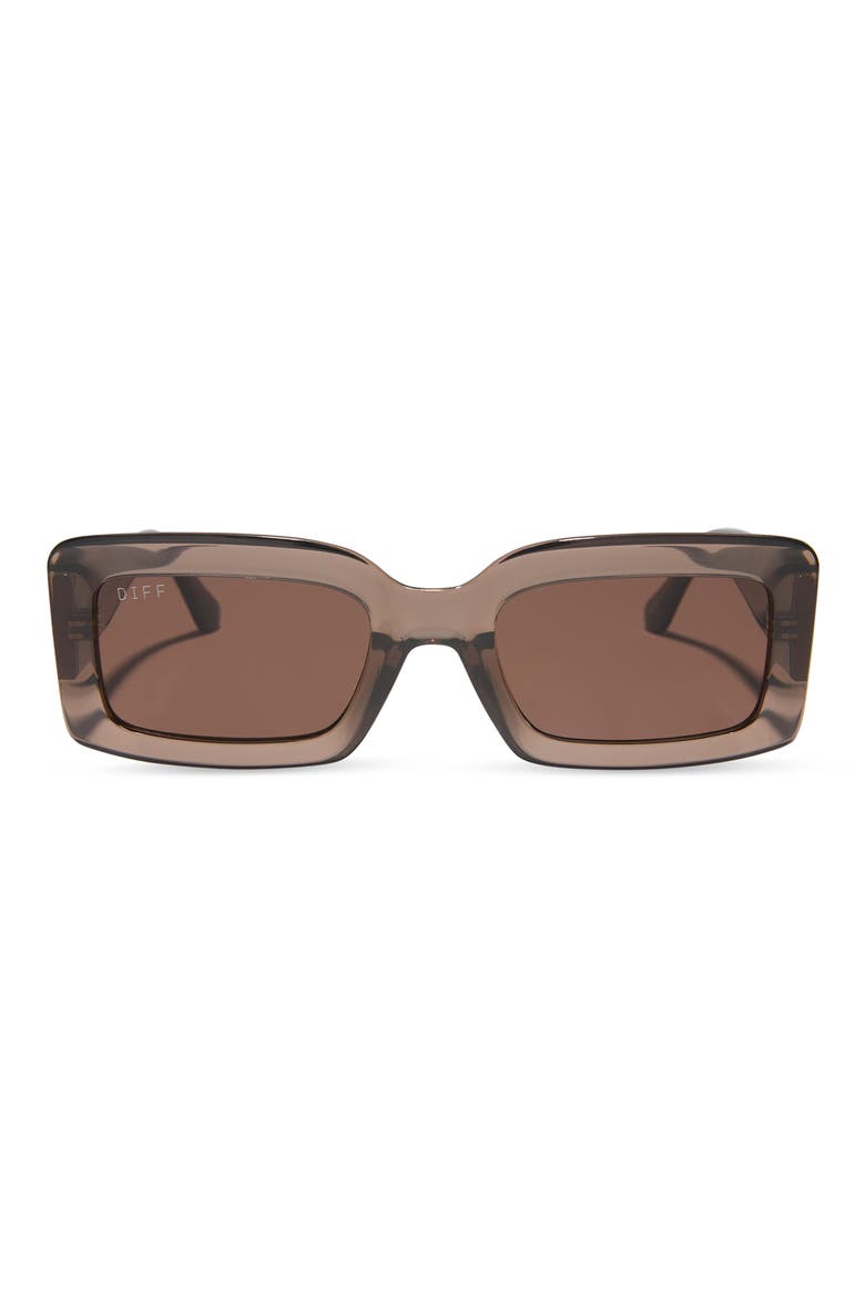 53mm Rectangle Sunglasses, Main, color, MILKY TAN/ BROWN