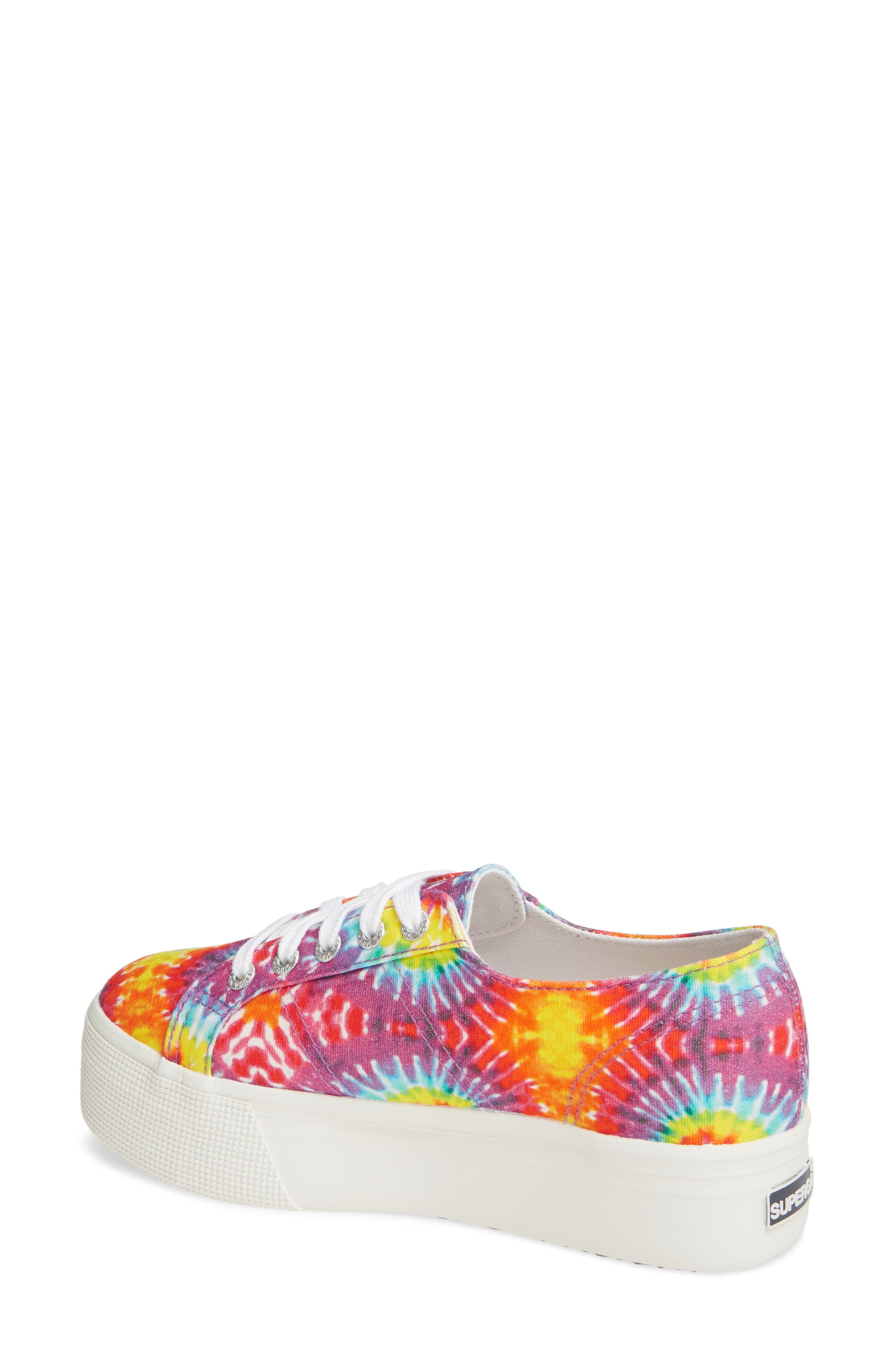 Superga 2790 Fabricfaintiedtye Platform Sneaker, Alternate, color, 