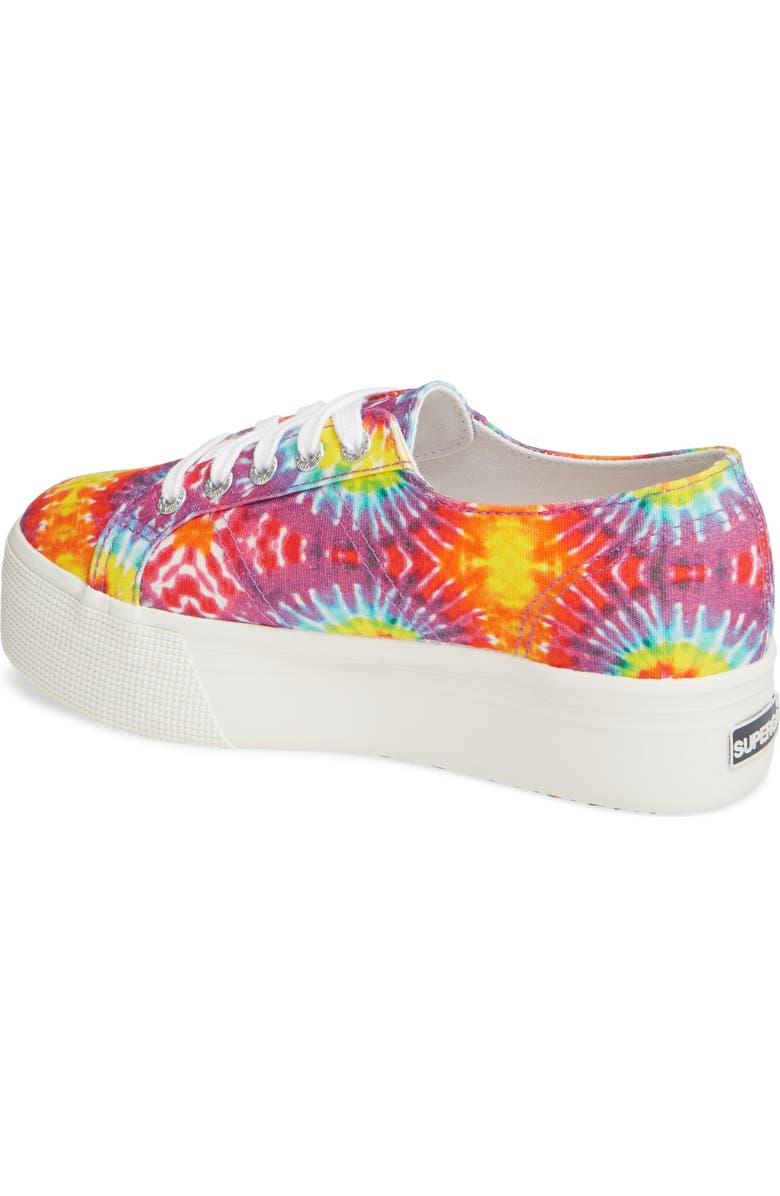 Superga 2790 Fabricfaintiedtye Platform Sneaker, Alternate, color,