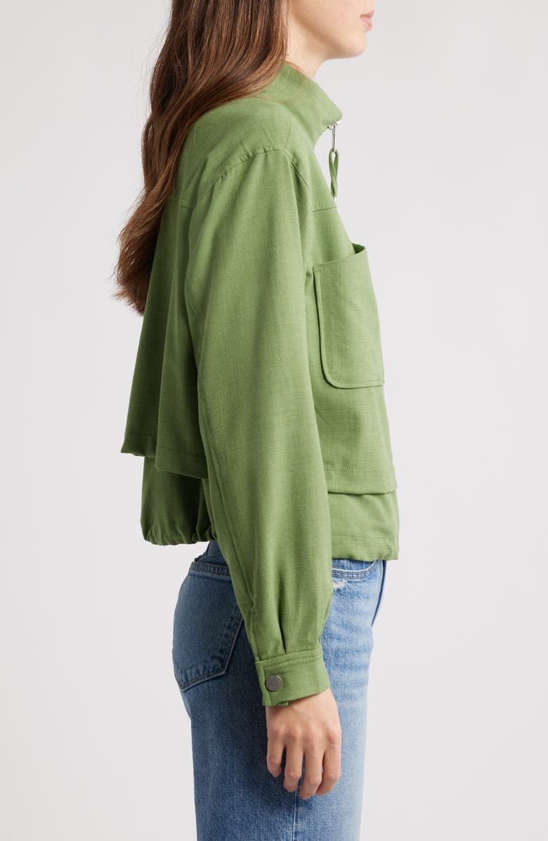 Wit & Wisdom Double Layer Front Zip Jacket, Alternate, color, Willow Green