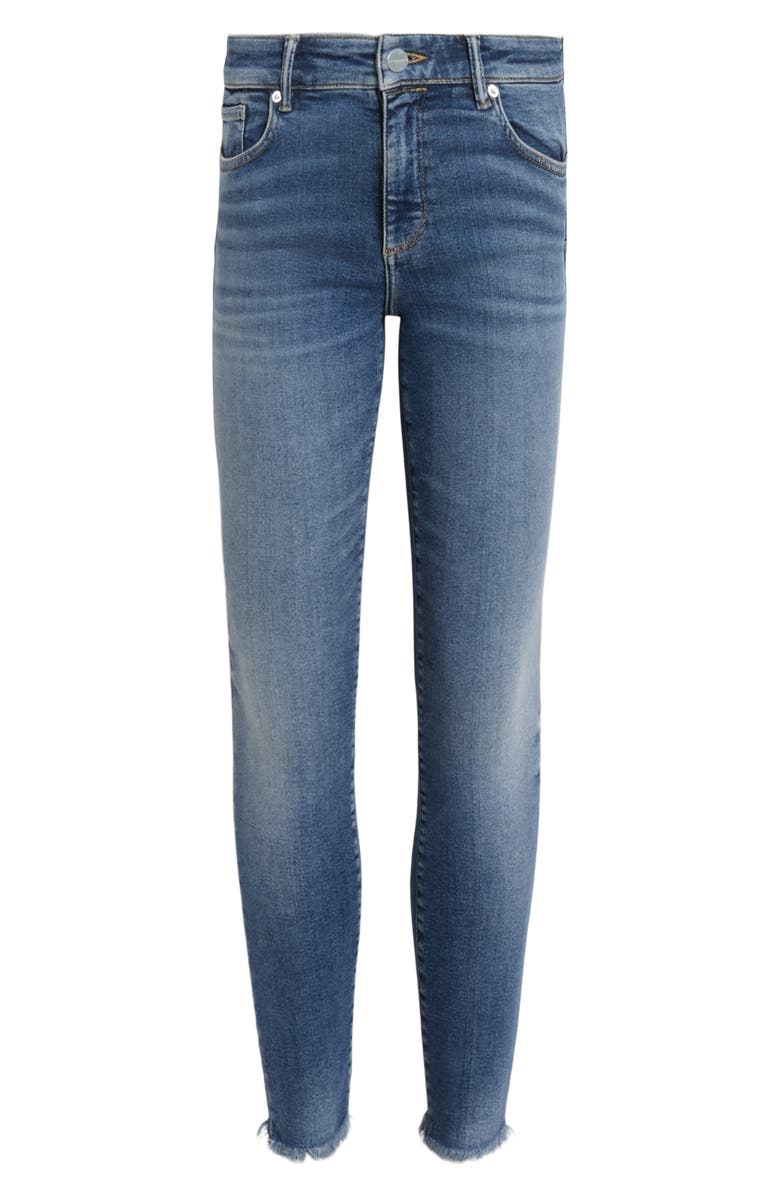 AllSaints Miller Pushup Raw Hem Skinny Jeans, Alternate, color, Deep Royal Blue