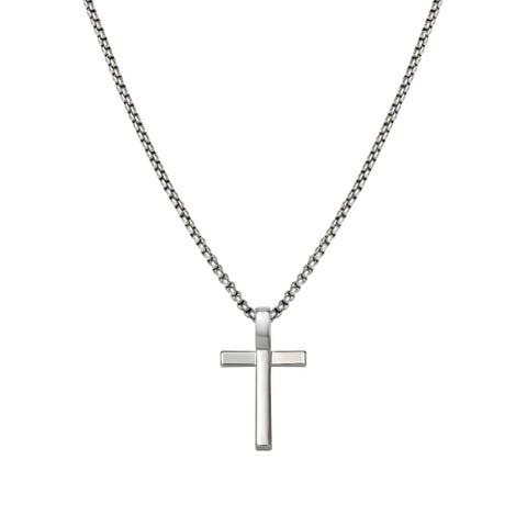 Cross Pendant Necklace - 22''