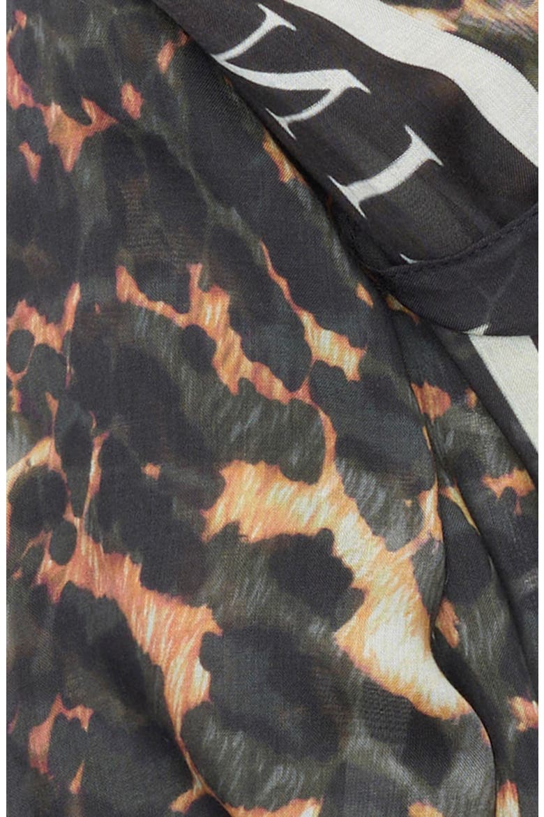 Pardus Oblong Scarf, Alternate, color, WHITE/BLACK