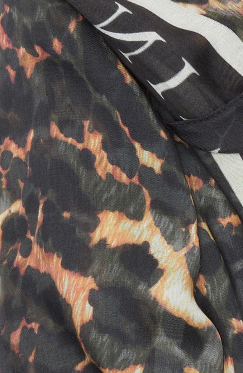 AllSaints Pardus Oblong Scarf, Alternate, color, White/Black