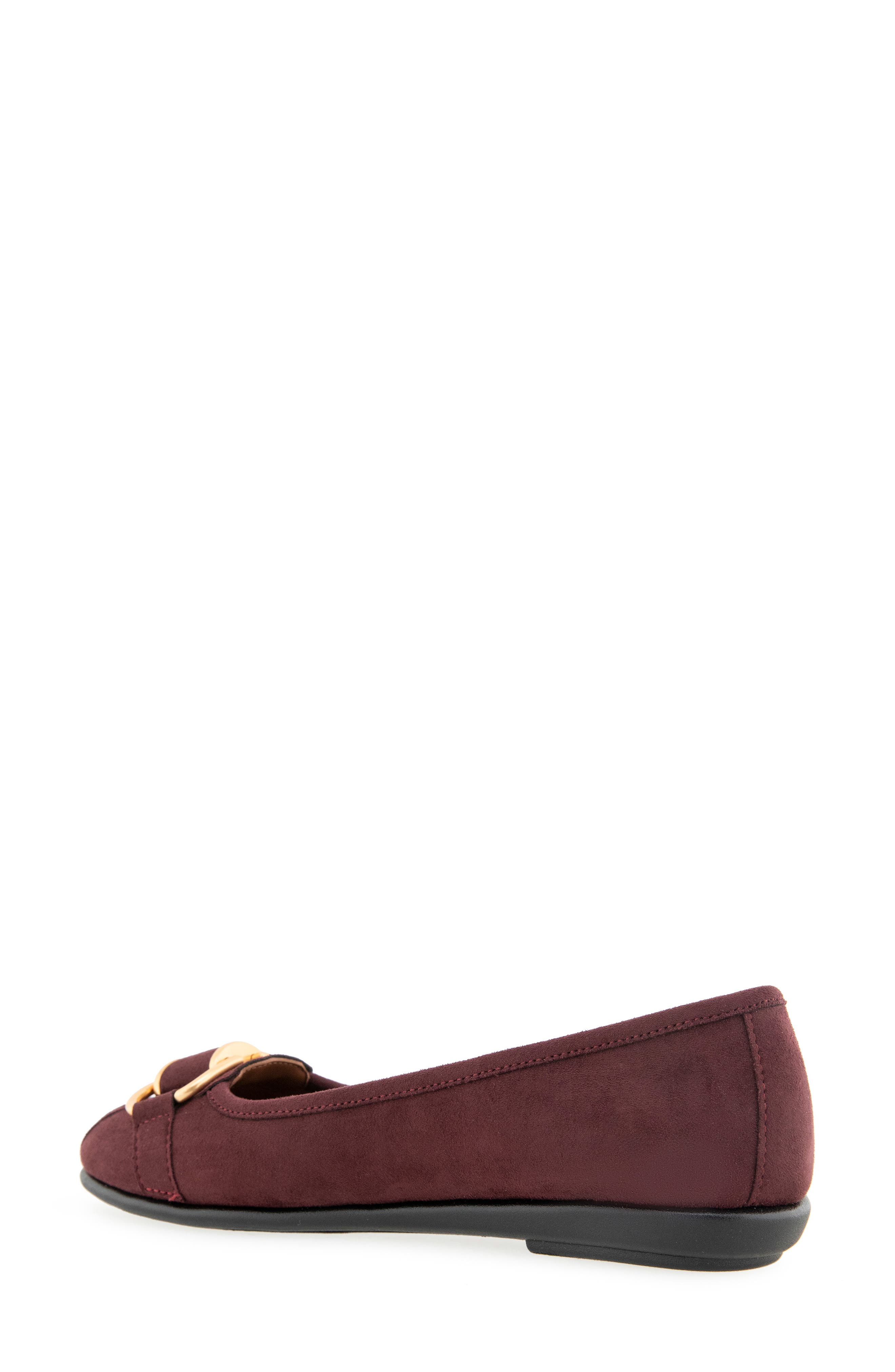 Aerosoles Bentley Ballet Flat, Alternate, color, Fig Faux Suede