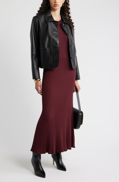 Nordstrom Rib Knit Dress In Burgundy
