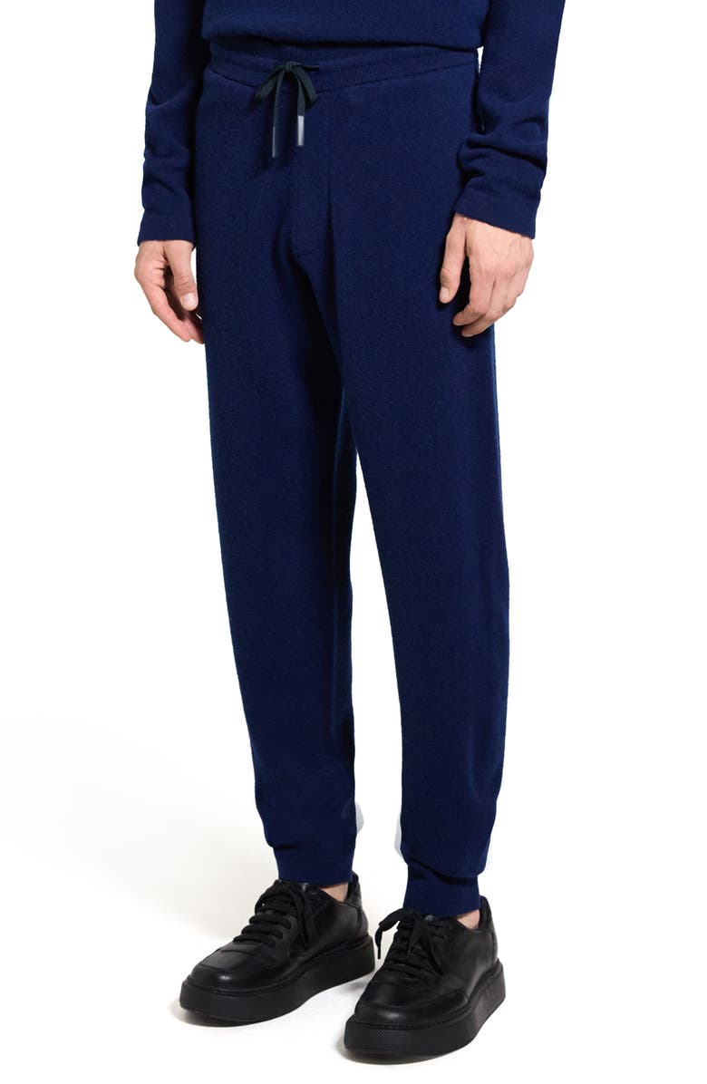 Theory Alcos Merino Wool Blend Drawstring Pants, Main, color, Blueberry