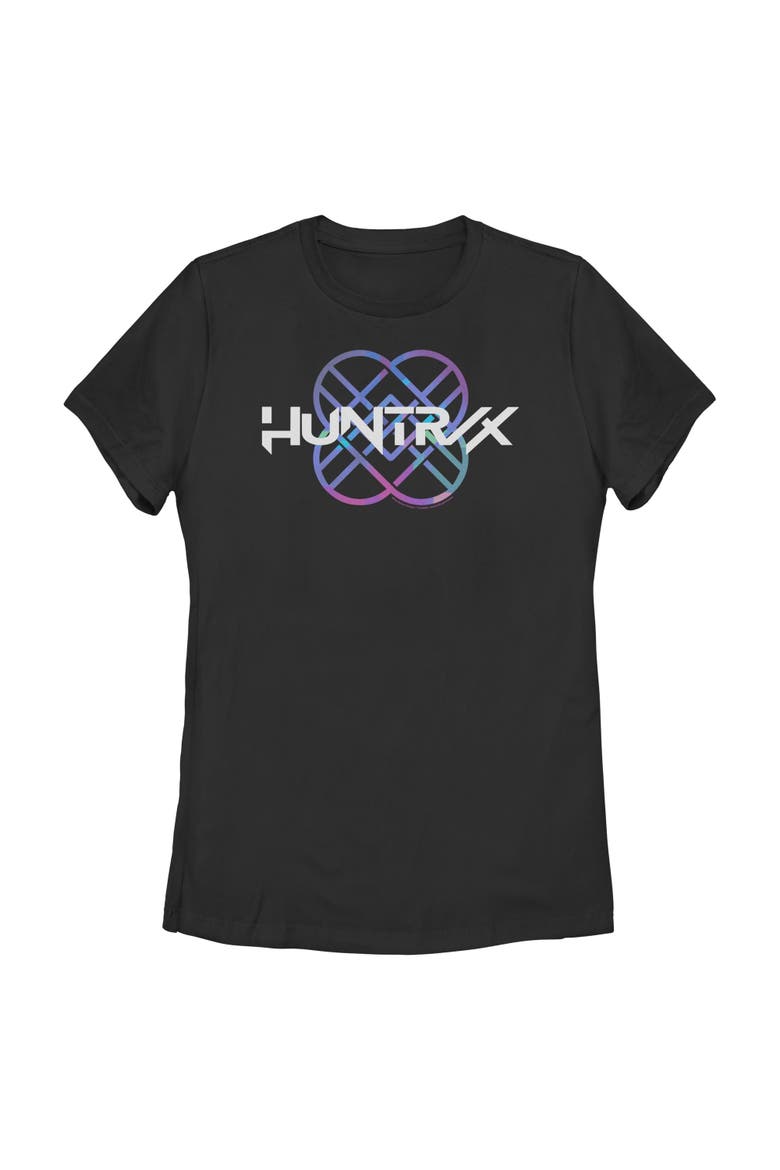 Women's Huntrix Holographic Logo T-Shirt, Main, color, Black