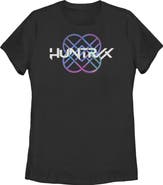 KPop Demon Hunters Women's KPop Demon Hunters Huntrix Holographic Logo Graphic T-Shirt