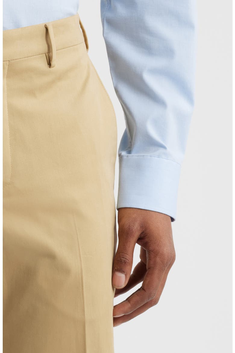 Parker Flat Front Stretch Cotton Pants, Alternate, color, KHAKI