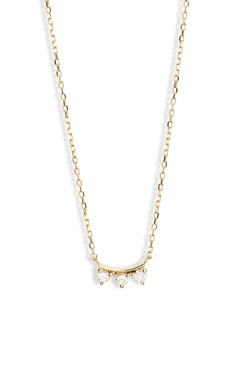 Bony Levy Icon Diamond Bar Pendant Necklace, Main, color, 18K Yellow Gold