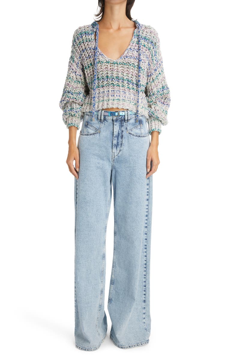 Isabel Marant Lemony Wide Leg Jeans, Alternate, color,