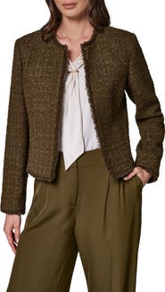 Donna Karan New York Fringe Open Front Jacket