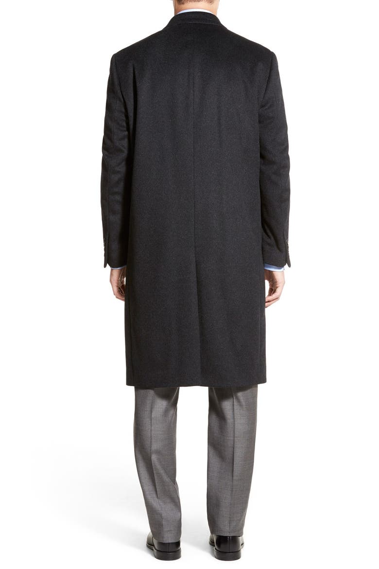 Sheffield Classic Fit Wool & Cashmere Overcoat, Alternate, color, CHARCOAL