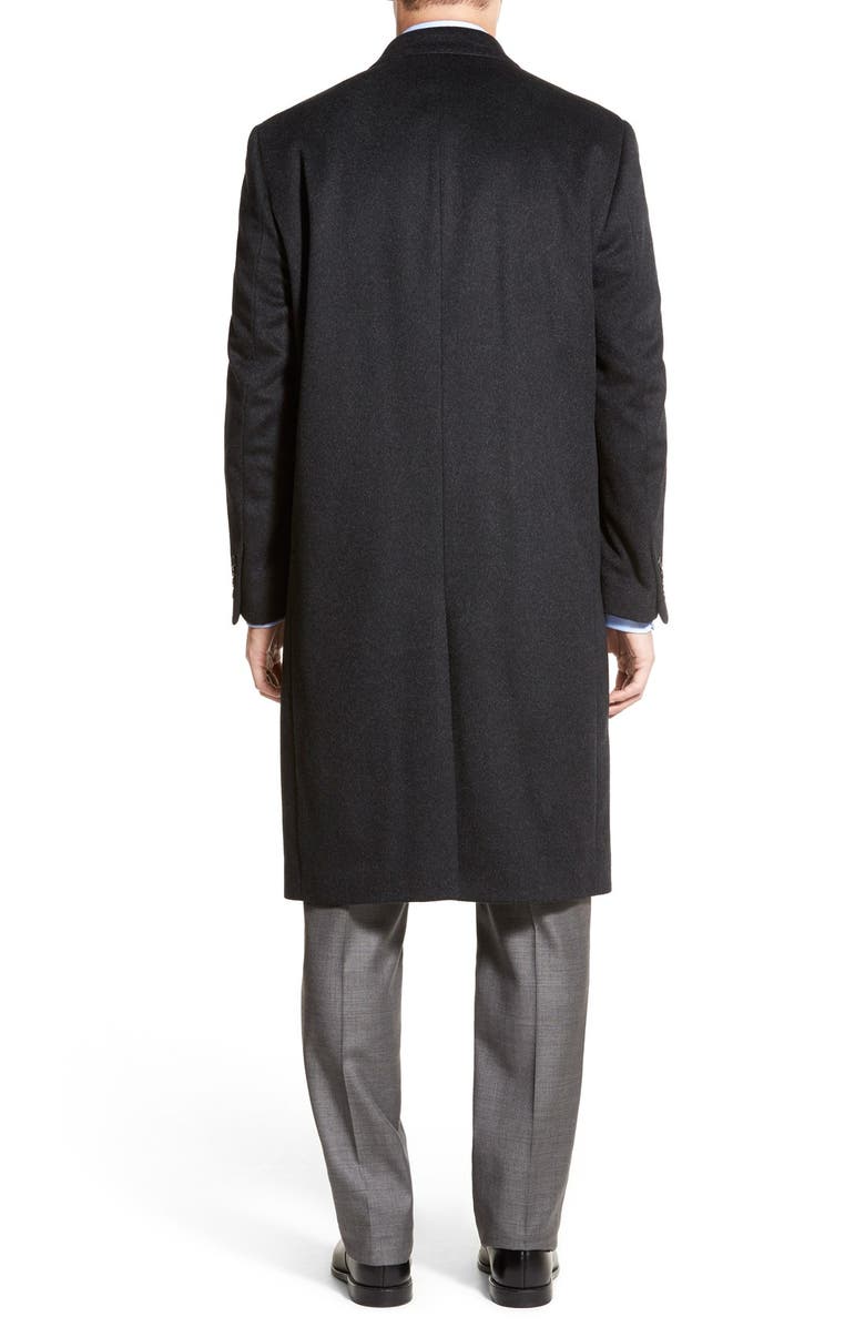 Hart Schaffner Marx Sheffield Classic Fit Wool & Cashmere Overcoat, Alternate, color, Charcoal